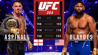 TOM ASPINALL vs CURTIS BLAYDES FULL FIGHT UFC 304 [upl. by Gilbert]