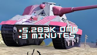 E50M •5283K DMG • 3 MINUTES • wotblitz Blitz e50m [upl. by Zenas289]