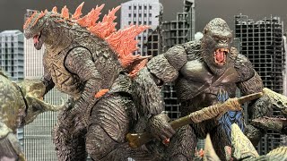 Godzilla Evolved vs Kong  Part 1  EPIC STOP MOTION BATTLE [upl. by Esirehs]