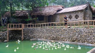 Build A Stone Wall  Install Railing protect the safety of the farm [upl. by Itaws]