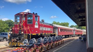 Winnipesaukee Scenic 105 arrives at Laconia Station [upl. by Vasos653]