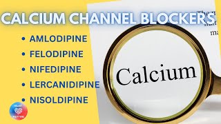 Calcium channel blockers  Amlodipine Felodipine Lercanidipine Nifedipine [upl. by Catlaina615]