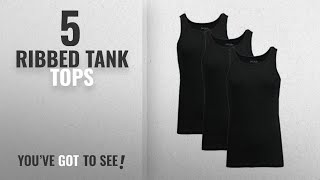 Top 10 Ribbed Tank Tops Winter 2018  Ribbed Tank Tops for Men  Single and 3Pack  Black [upl. by Bethel]