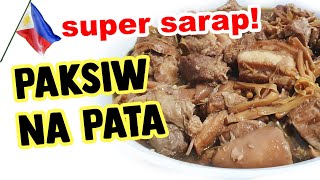 Paksiw na Pata ng Baboy  SUPER SARAP  Tagalog  Recipe ni Manong Ed pork knuckle [upl. by Atiekram]