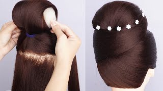 Top Latest Hairstyle For Wedding Function  Updo Hairstyle For Prom  Easy Hairstyle For Party [upl. by Hildick987]