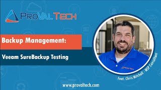 Backup Management Veeam SureBackup Testing [upl. by Phelan971]