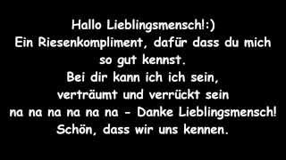 Lieblingsmensch Namika Lyrics [upl. by Oruhtra86]