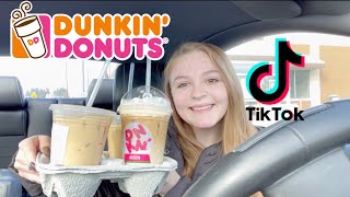 TIKTOK VIRAL DUNKIN DONUTS ICED COFFEE ORDERS REVIEW [upl. by Akcirre]