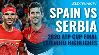 Nadal amp Spain vs Djokovic amp Serbia  ATP Cup 2020 Final Extended Highlights [upl. by Pius]