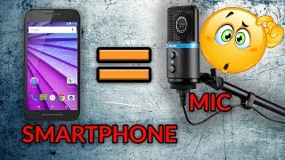 How to use smartphone as Mic WO Mic Tutorial [upl. by Sukram]