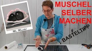 Muschel Deko selber machen aus Modelliermasse  DIY [upl. by Gerfen406]