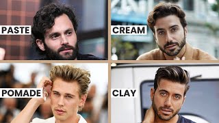 Mens Hair Styling Products Explained Paste Cream Pomade amp Clay [upl. by Aititil]