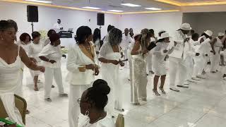 All White Party  Doing The Chatty Patty  ☀️Sunshine Line Dancers ☀️ [upl. by Picco]