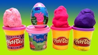 DibusYmas Peppa Pig PlayDoh Surprise eggs by Unboxingsurpriseegg [upl. by Schwing]