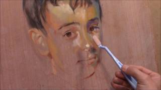 Antonio Bernal  Portrait of Diego pastel on wood [upl. by Ailero]