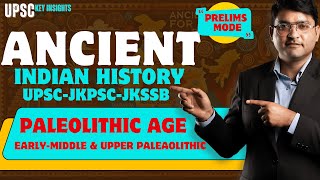 Paleolithic Age  Ancient Indian History  ancienthistory paleolithic [upl. by Lekzehcey]