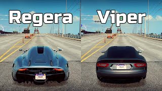 NFS Heat Koenigsegg Regera vs SRT Viper GTS  Drag Race [upl. by Nolan525]