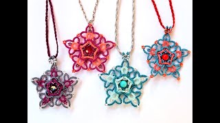 Star Capella Pendant in Tatting [upl. by Panaggio]