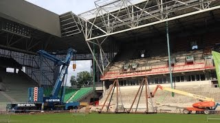 Travaux Geoffroy Guichard Euro 2016 [upl. by Novikoff]