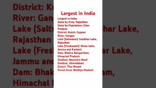 quotLargest Features in India  Geography Factsquot [upl. by Knutson632]