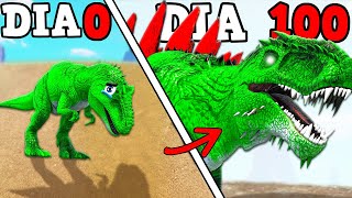 O PEQUENO DINO GIGA ABANDONADO EVOLUIU PARA O GIGANTE GIGAZILLA SOBREVIVI 100 DIAS [upl. by Yecnahc]