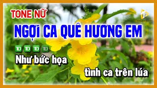 NGỢI CA QUÊ HƯƠNG EM Karaoke CHA CHA CHA TONE NỮ Nhạc Sống 2025 Âm Thanh Hay  Karaoke Tình Sầu [upl. by Enella76]