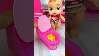 Satisfying with Unboxing amp Review Miniature Funny Toilet and Baby Set Toys  ASMR Videos [upl. by Burt775]