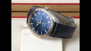 Omega Globemaster CoAxial Master Chronometer 39mm Blue Dial Gold Bezel бу [upl. by Hsatan]