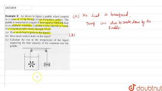 As shown in figure a paddle wheel coupled to a mass of 12 kg through fixed frictionless pulleys [upl. by Nomad]