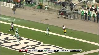 CFL Chris Milo makes a 108 Yard Punt [upl. by Eirac]