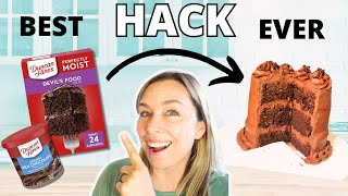 Use This HACK CHOCOLATE Cake Mix HACK  Frosting HACK [upl. by Julius]