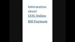 Cesc online bill payment  wwwcesccoin [upl. by Taryn]