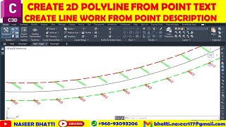 Create 2d Polyline from Point Text  Automatic Linework from Topo Data  Linework from Pont Codes [upl. by Resneps]