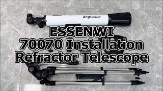 ESSENWI70070 Installation Refractor Telescope [upl. by Ahseekan]