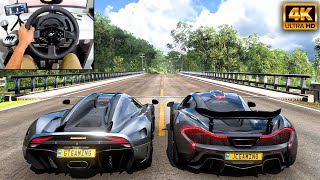 Koenigsegg Regera amp McLaren P1  Forza Horizon 5  Thrustmaster T300RS gameplay [upl. by Ahsitan14]