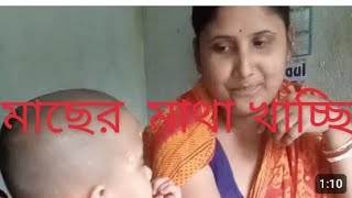 বৌ আর মেয়ে মাছের মাথা ভালো খায় 🥰saltia village vlog [upl. by Enier356]