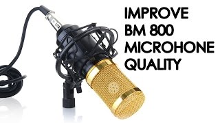 HOW TO IMPROVE BM 800 MICROPHONE QUALITY WITHOUT PHANTOM POWER [upl. by Eenerb]