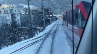 Swiss Trains ReichenauTamins  Chur Drivers View [upl. by Eillac333]