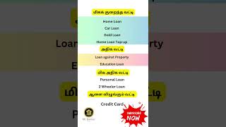 Rate of Interest of loans in Tamil [upl. by Perzan]