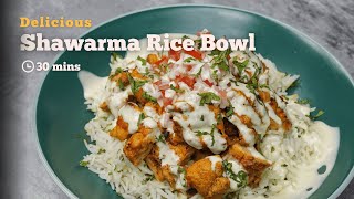 Shawarma Rice Bowl with Garlic Aioli  Easy Rice Bowls Recipe  Cookd [upl. by Haslam]