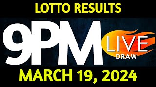 Lotto Result Today 900 pm draw March 19 2024 Tuesday PCSO LIVE [upl. by Brendon371]