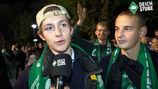 Werder Bremen „war heftig heute“ Fans feiern Punkt gegen Meister Bayer Leverkusen [upl. by Ayekehs]