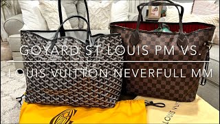 GOYARD St Louis PM vs LOUIS VUITTON Neverfull MM [upl. by Acina]