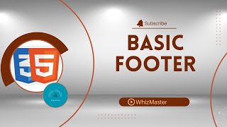 Create a Basic Footer to Website using HTML amp CSS Footer Section  WhizMaster [upl. by Ahsinut]