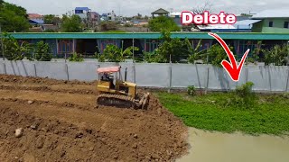 The Project Project Filling Up Land Processing By Bulldozer pushing soil With 5T Trucks [upl. by Stone]