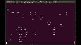 Conways game of life implementation in Go [upl. by Chassin]