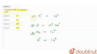 Hydrogen ion H is isoelectronic with  11  HYDROGEN  CHEMISTRY  DINESH PUBLICATION  Dou [upl. by Kare]