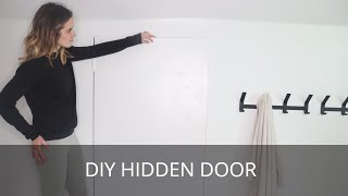 How to Make a Hidden Door  DIY Minimalistic Trimless Door [upl. by Naples]