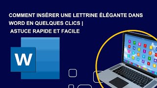 Insérer une Lettrine Élégante dans Word en SECONDS [upl. by Victory]