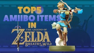 The Legend of Zelda Breath of the Wild  Top 5 amiibo Exclusive Items amp Weapons  RasouliPlays [upl. by Dnomrej]